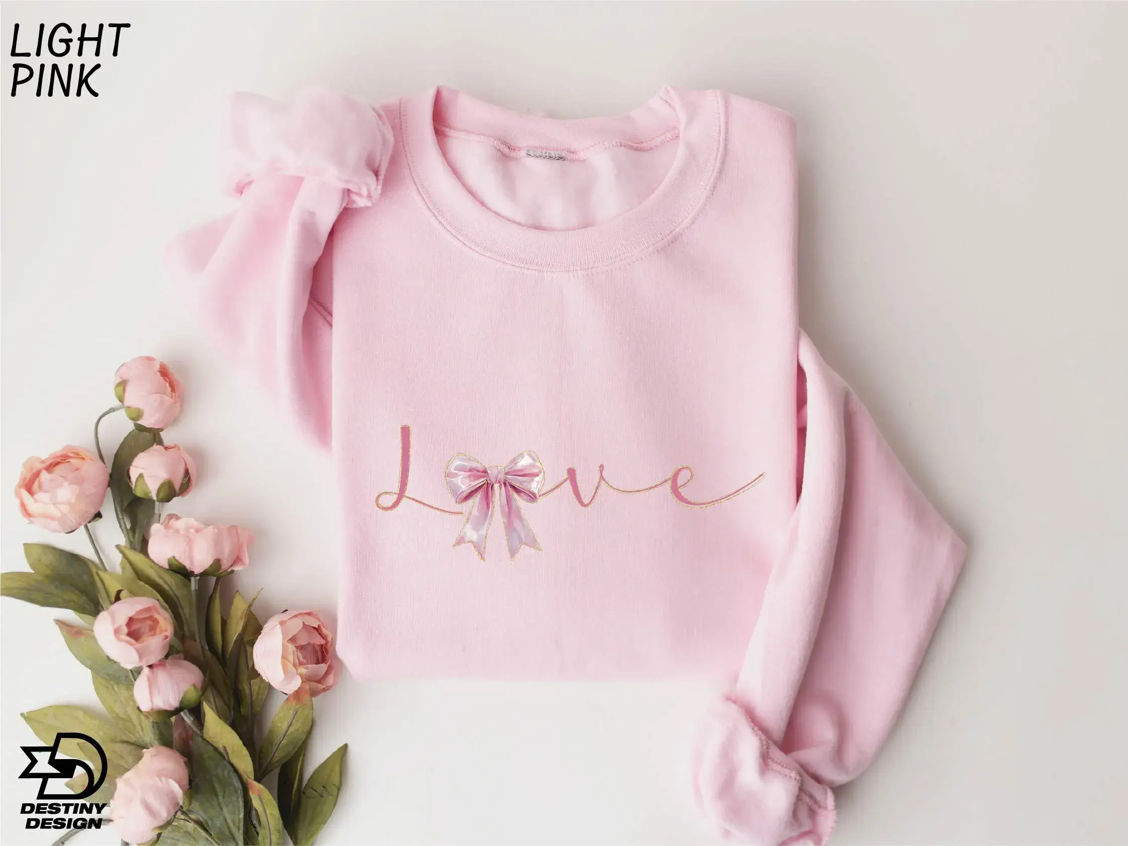 Love Coquette Sweatshirt, Coquette bow Sweatshirt, Valentine's Day Hoodie, Love Shirt, Valentine Coquette Bow Shirt, Pink Bow Sweatshirt