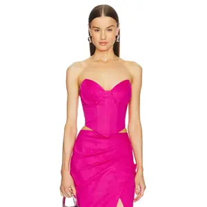Michael Costello x REVOLVE Zosia Corset Top in Hot Pink