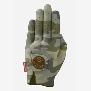 Women's Forest Camo Golf Glove - Premium AAA Cabretta Leather, Soft Feel, Excellent Grip, Perforated Stretch Zones, Ghost Pull Tab, USGA Conforming