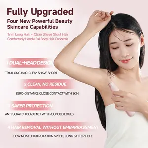 OES Electric Hair Remover Painless Epilator for Women, Portable Facial & Body Shaver for Lip, Chin, Arms & Legs, USB Rechargeable Shaver for Home & Travel