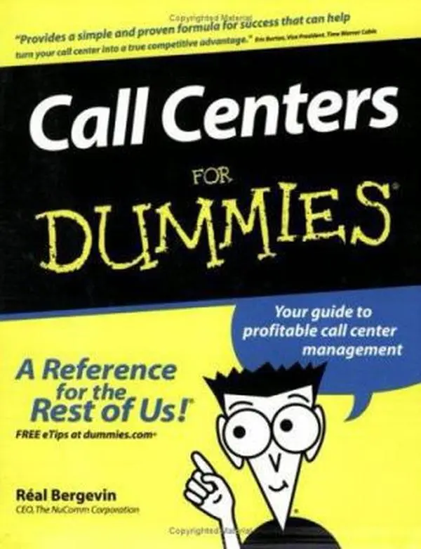 USED Book - Call Centers For Dummies by Real Bergevin (Paperback) - english