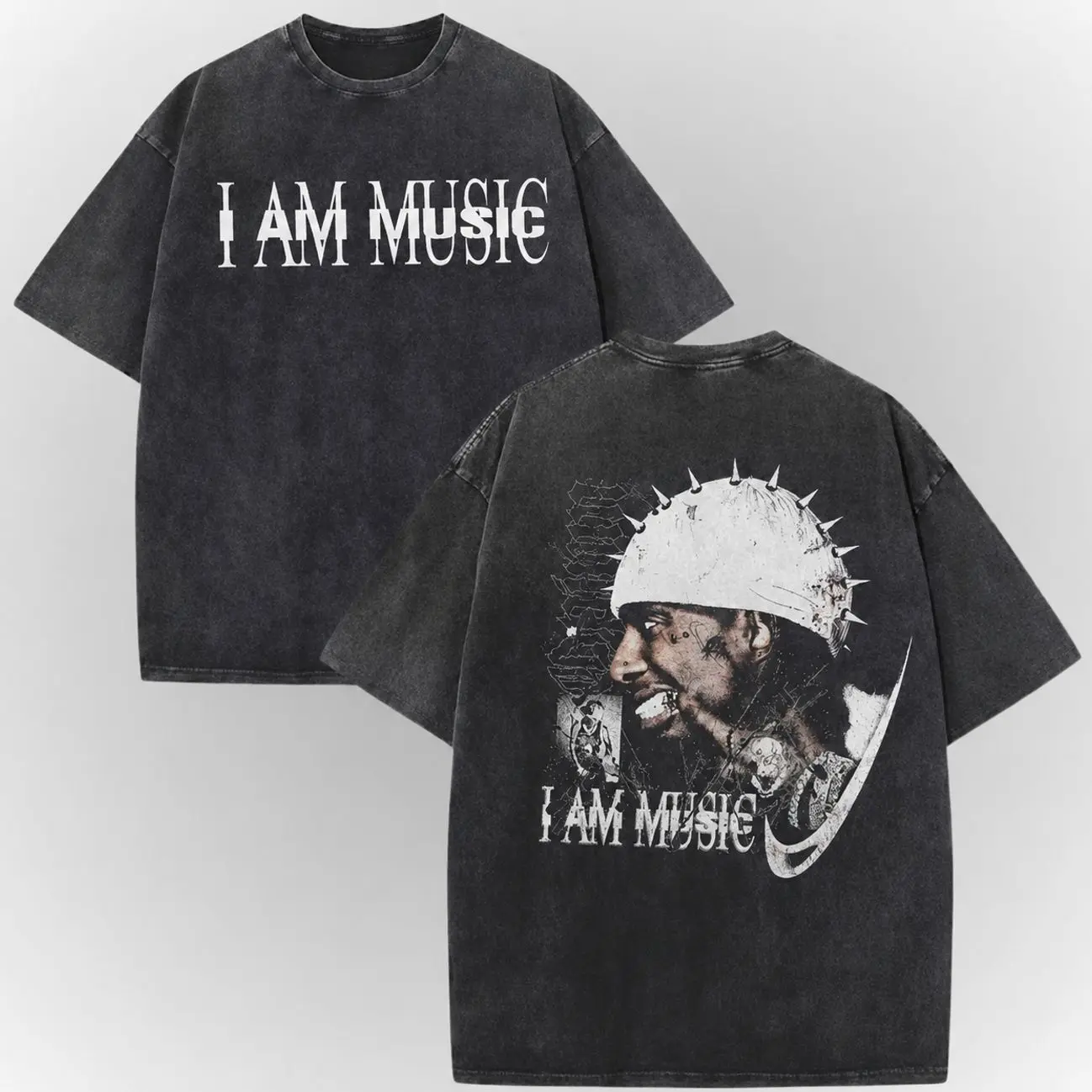 I Am Music T‑Shirt, Vamp Carti Era Graphic Tee, Opium‑Inspired Rapper Apparel, Hip‑Hop Concert Shirt, Underground Streetwear, Tour Merch, Gift for Fans, Acid Washed Shirt ESC