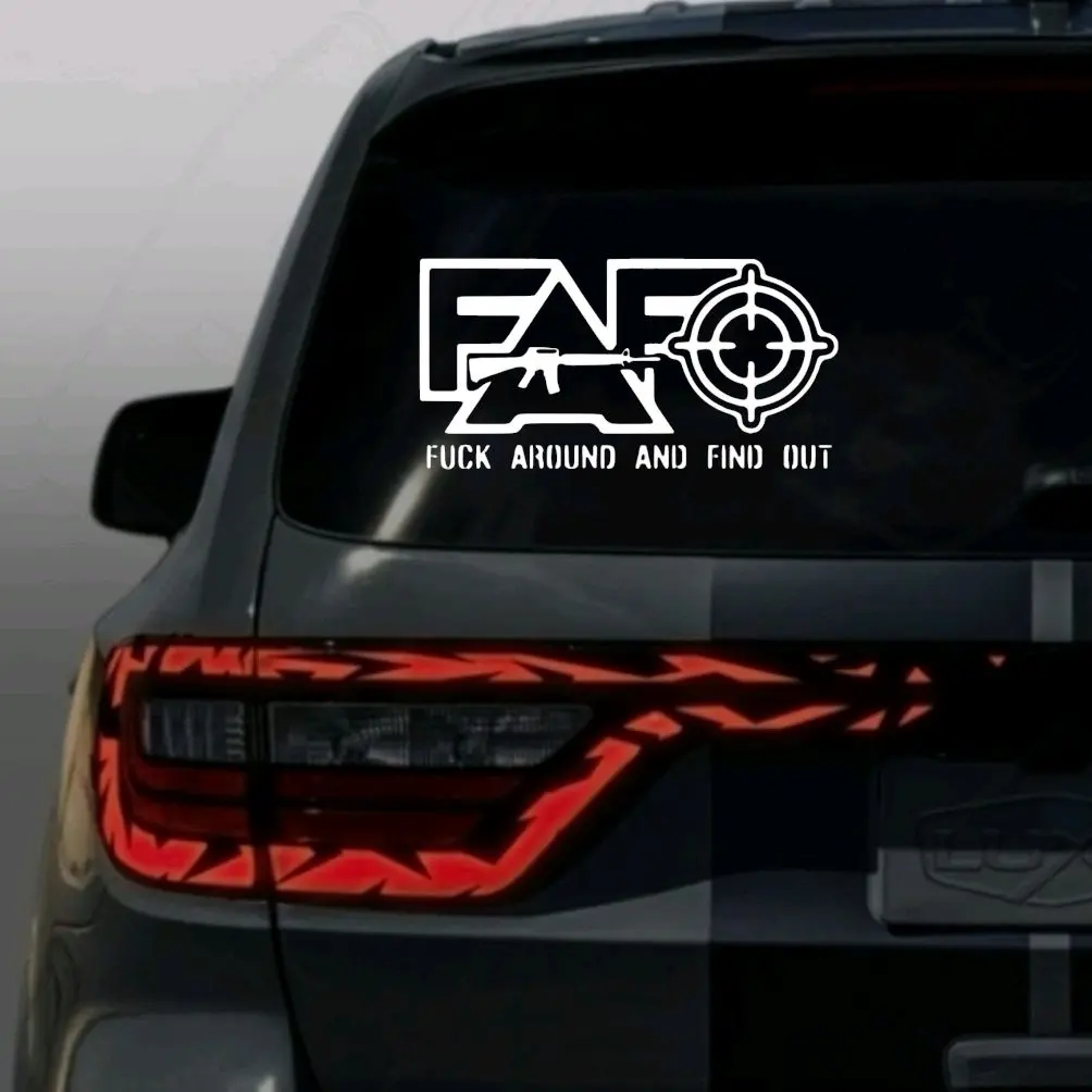F around and find out, FAFO, 9" Vinyl window decal