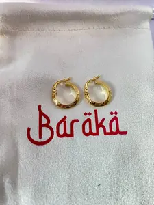 Rose 18 karat pure gold earrings