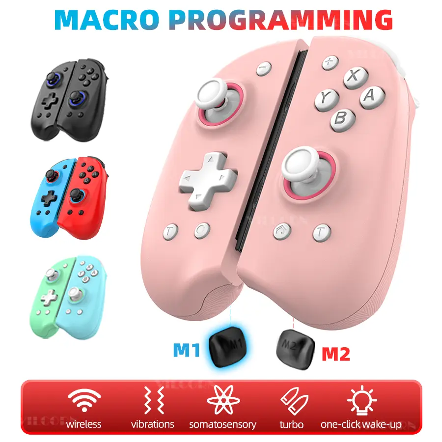 Switch Controllers for Nintendo Switch/OLED Controller, Switch Wireless Pro Controller One-Piece Joypad Console Joystick Turbo Customizable Macro Adjustable Gaming Accessories