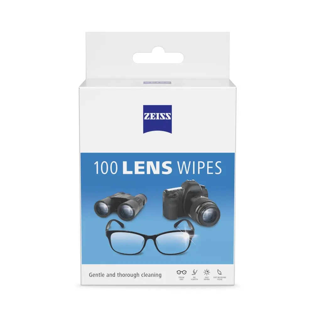 Lens Wipes, Pre-Moistened Eye Glass Cleaner Wipes, 100 Count