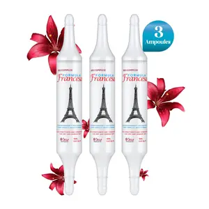 Bioactivo Bio Complex French Formula Hair Ampoules 3-Pack  – Luxury Repair & Shine Treatment for Dry or Damaged Hair, 18mL Each Deep Nourishing Repairing Glossy Haircare