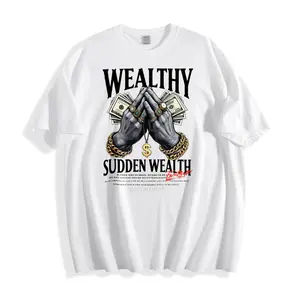Streetwear Style Unisex T-Shirt Wealthy Sudden Wealth Money Hands Design Summer Casual Wear For Trendsetters And Gift Ideas For Friends
