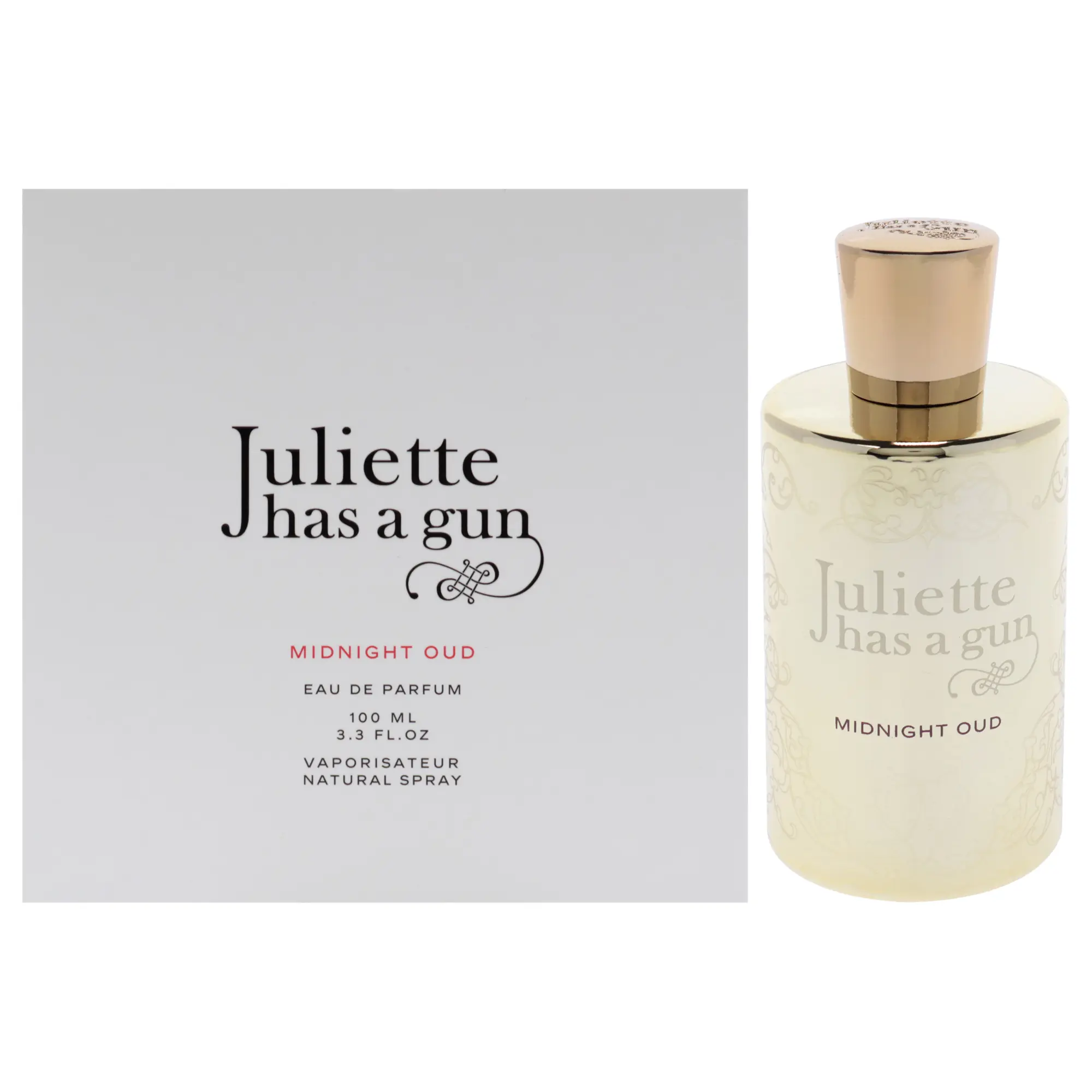 Juliette Has A Gun Midnight Oud Luxury Brand EDP Spray for Female Wear, 3.3 fl oz Spray Bottle, Long-Lasting Unisex Fragrance