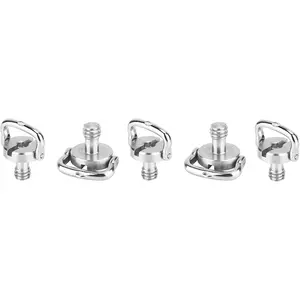 Leofoto TMD-5 UNC 1/4'' D Shaft Wide Screw with Torque Master 1/4" D Ring Comfort Wide Handle Stainless Steel Screw for Tripod QR Plate (5 Pack)