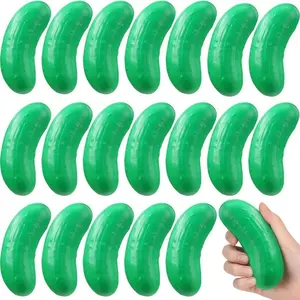 HyDren 20 Pcs Pickle Stress Balls Bulk Employee Appreciation Gifts Fun Pickle 4.72" Squeezable Stress Relief Foam Balls Thank You for Teacher Coworker Team Volunteer Staff