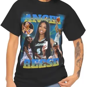 Vintage 90s Rap Tee featuring Angel Reese for LSU Fans - Perfect Gift Idea Tshirt Shortsleeve Fashion