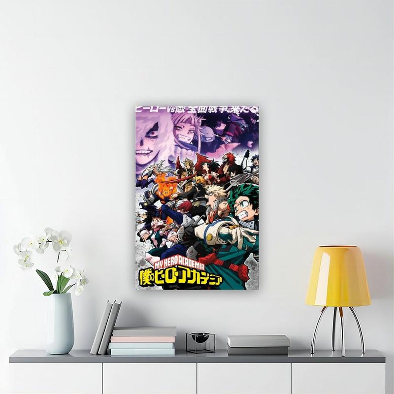 My Hero Academia Art Wall Poster Hot-blooded Battle Comic Poster Japanese Animation Poster Canvas Painting