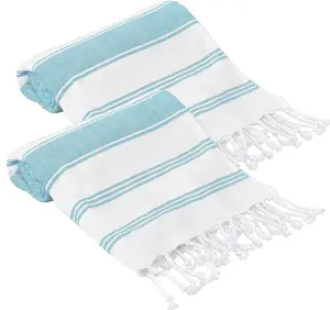 2PCS Sand Free Turkish Beach Towel XTRA Large Size 72x36 Cotton Quick Dry Travel Room Set Eye Pack