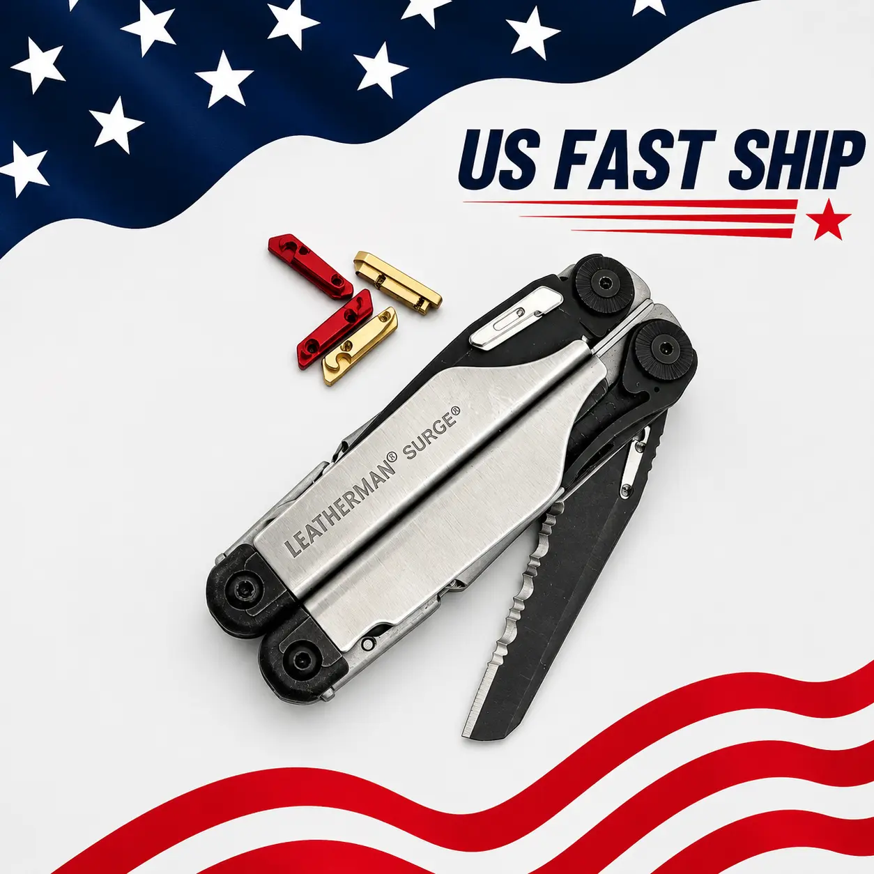 Thumb Stud Upgrade Kit For Leatherman SURGE – Custom Fast-Deployment Mod-2pcs Heavy Duty Kit