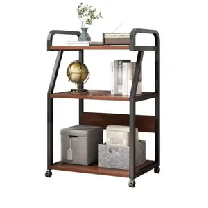 Printer Stand - 3 Tier Mobile Printer Table with Storage Shelf - Multifunctional Rolling Printer Cart with Wheels for Home Office Organization