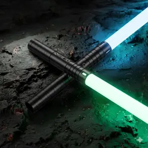 2-in-1 Premium RGB Dueling Saber | Aluminum Hilt, 20 RGB & 4 Sounds | Heavy Duty PC Blade Light Sword for Cosplay & Epic Gifts