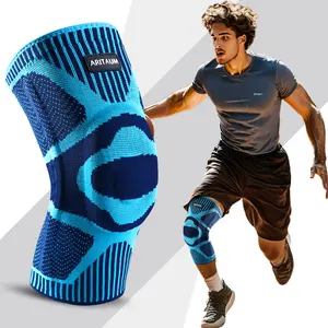 Premium Knee Support Brace with Gel Patella Pad & Side Stabilizers - Ideal for Running, Basketball, Hiking | Durable Polyester Fabric Breathable Compression Sleeves
