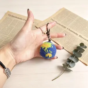 Handmade Crochet Earth Keychain/Project Hail Mar As Seen in the Movie/Fan-made