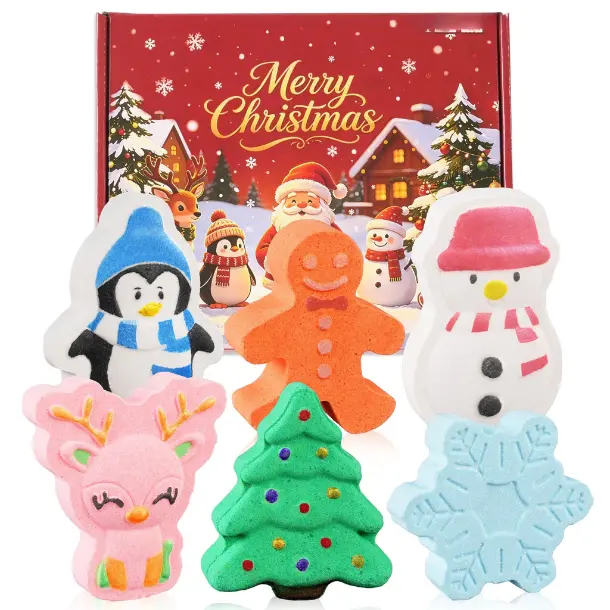 Christmas Bath Bombs Set Gifts for Women Adults
