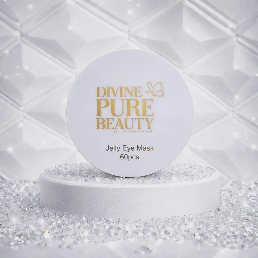 Divine Pure Beauty Gel Eye Jelly Mask with Collagen, Chondrus Crispus Extract, Citrus Limon Extract - Intensive Soothing, Cooling Effect Skincare Treatment for All Skin Types, Water, Glycol, Coconut Essense., Chondrus Chrispus Extract