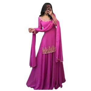 Elegant Handwork Pink Kurtha set Soft pink with intricate hand embroidery, combining tradition and grace. Perfect for festive occasions, parties, and special celebrations