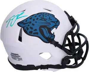 Trevor Lawrence Jacksonville Jaguars Autographed Riddell Lunar Eclipse Speed Mini Helmet - Signed in Teal Ink - Fanatics Authentic Certified