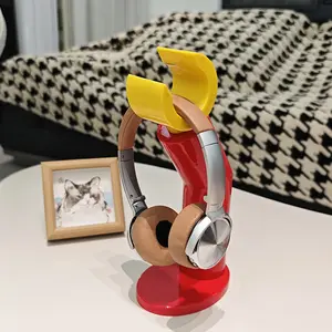 1 piece of building block arm headphone stand, unique building block design, stylish and practical, very cool desktop accessory, Headphone Hanger