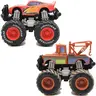 1:55 Scale High Quality Plastic Fan Diecast Collectible Car Kit - 3 Giant-Wheel Off-Road Movie Vehicle Playset with Off-Road Tire Grip, Realistic Look, 3.3 Inches Size - Collector-Ready Christmas Gift for Cars Kids, Children Enthusiasts