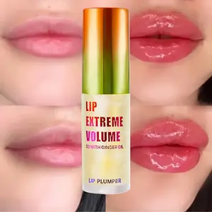 Long Lasting Lip Plumper Oil Serum with Ginger Mint Essence Instant Volumizing Hydrating Lip Balm for Dry Climates and On-the-Go Touch-ups,Daily, Hydrate