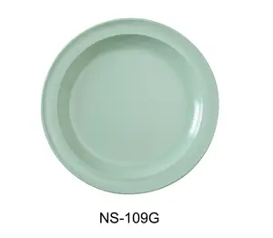 Yanco  9 in. Nessico Round Dinner Plate, Green - Pack of 24