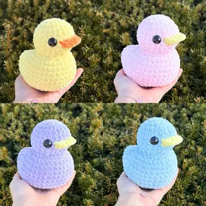 Hand-crocheted rubber duck