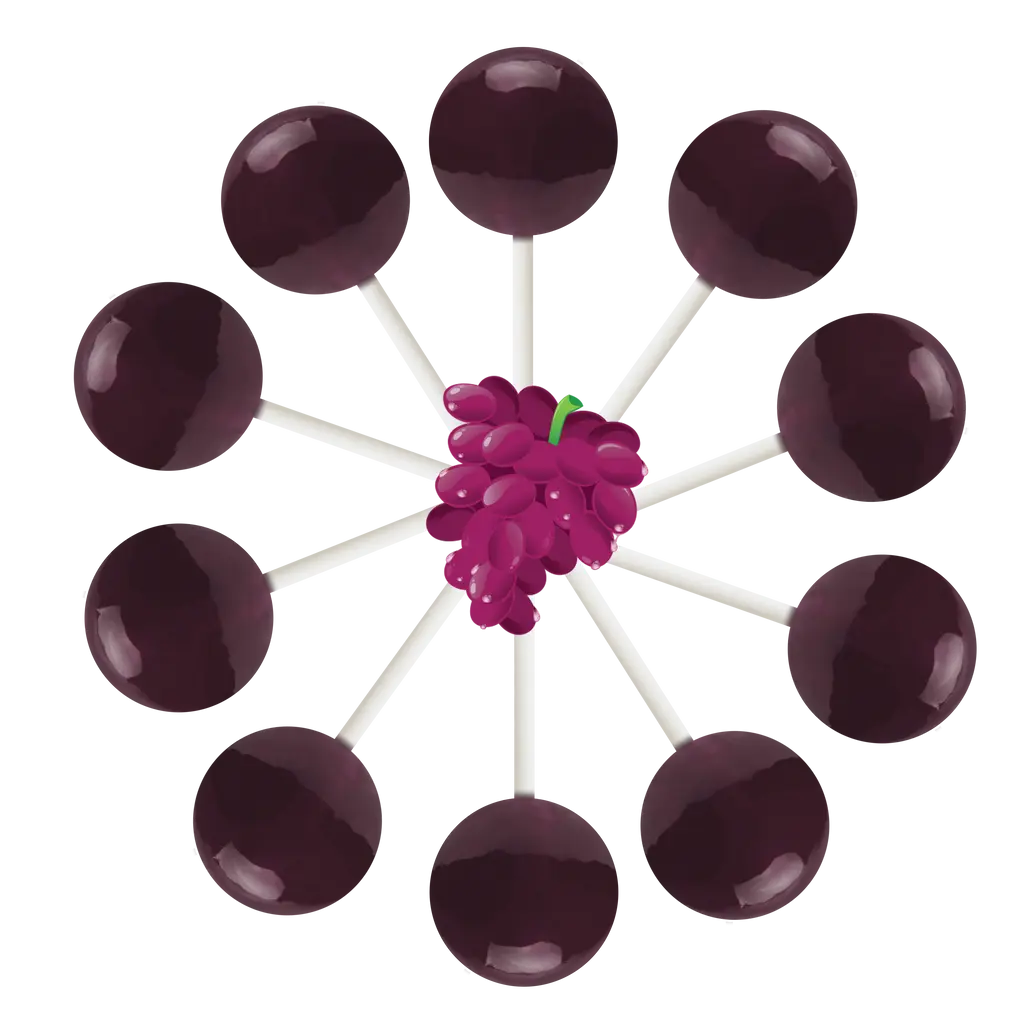 10ct. Juicy Grape Lollipop Bag 10ct. Juicy Grape Lollipop Bag