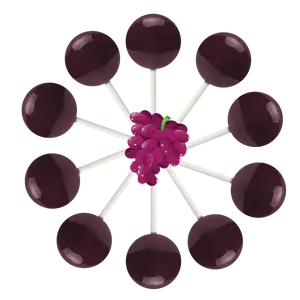 10ct. Juicy Grape Lollipop Bag