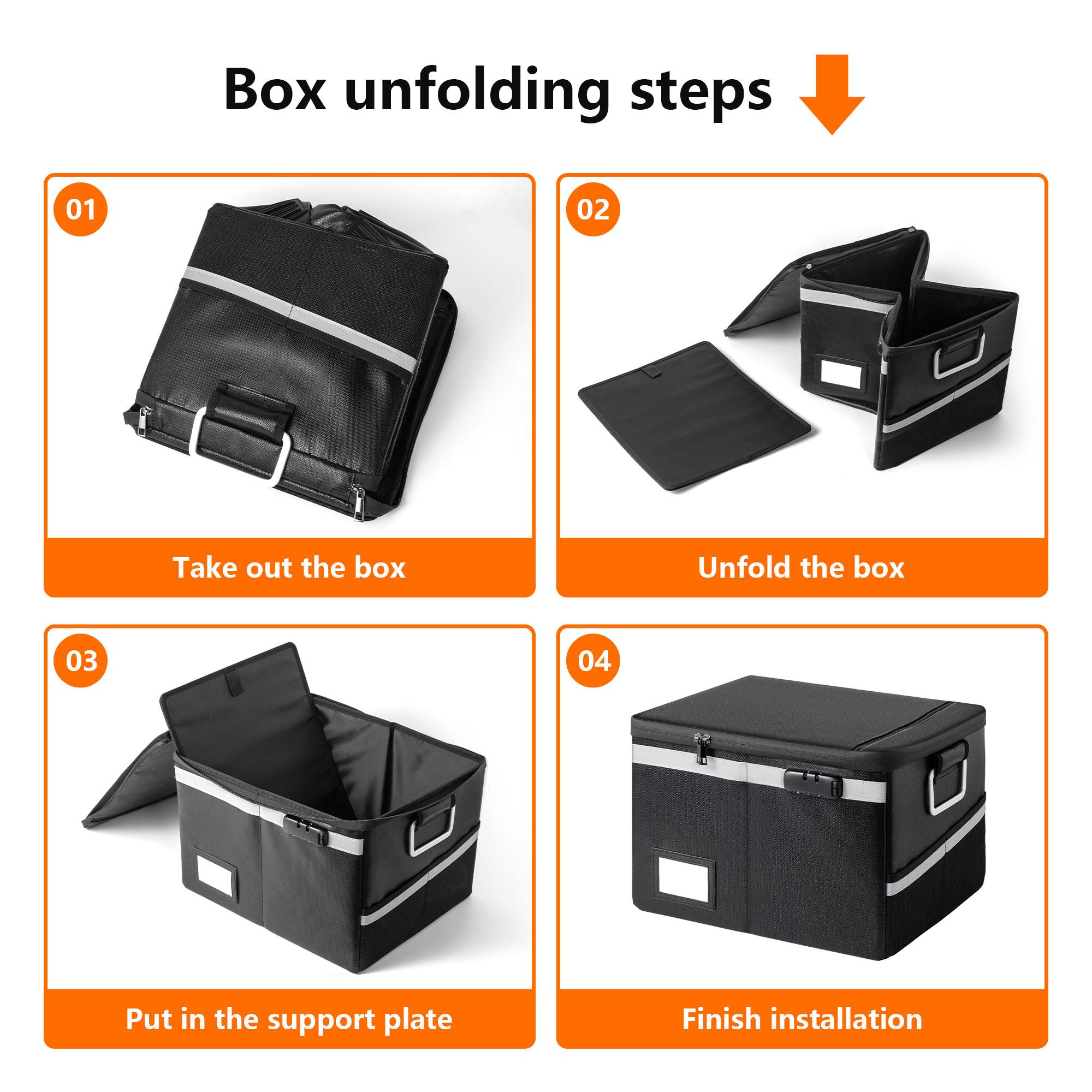 Fireproof Document Box | Secure & Waterproof File Organizer with Lock