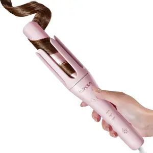 Automatic Curling Iron,1 1/4 Hair Curler with 3 Temperatures, 10S Fast Heating, 2-Way Rotation, 30 Min Auto Shut-Off, 25 Million Ionic, Anti-Scald-Tangle for Hair Styling