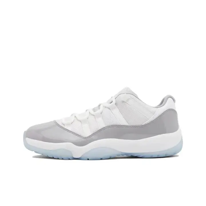 Trendy Unisex Fashion Low Top Sneakers, Clean White Grey Glossy Patent Design with Icy Clear Outsole | Shock Absorbing, Non-Slip Campus Street Shoes for Young Adults, Brand New Sealed With Original Shoe Box
