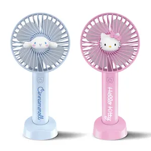 Hello Kitty and Friends 2 Pack Rechargeable Handheld Fans with Tabletop Stands, Cinnamoroll & Hello Kitty