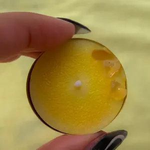 Citrine Tea-light Candles - Yellow Scent, Altar & Witchy Decor, Chakra Candles for Weddings & Parties, Wedding Favors & Party Favors wax melt