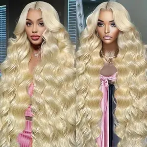 613 Lace Front Wig Human Hair 13x6 Blonde Lace Front Wigs Human Hair Pre Plucked 613 HD Lace Frontal Wig Body Wave Lace Front Wig Human Hair Glueless Human Hair wigs Wigs for Beginners  Hd Frontal Wig