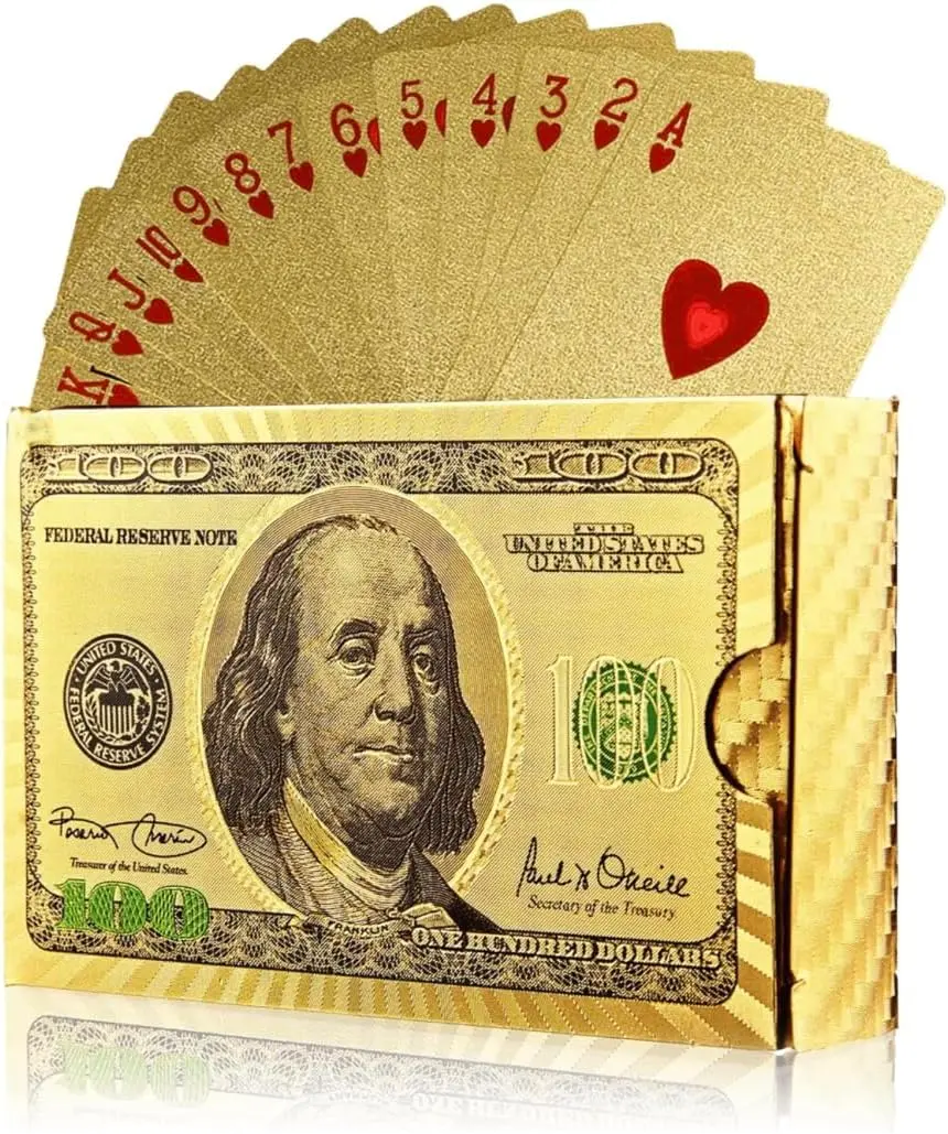 Gold Diamond Playing Cards - Durable and Waterproof, Perfect for Magic, Poker, Parties, and Special Occasions. Ideal for Memorable Gifts