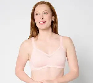 Cuddl Duds Intimates Cotton Core Mesh Trimmed Bralette