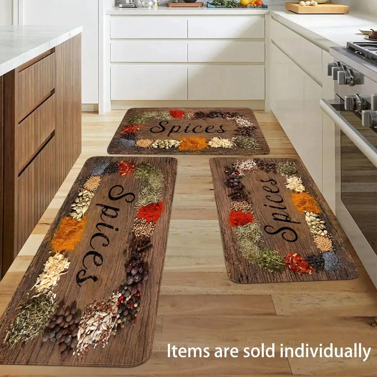 1 Piece Food Letter Pattern Rug, Non-slip Absorbent Carpet, Creative Home Decoration Floor Mat
