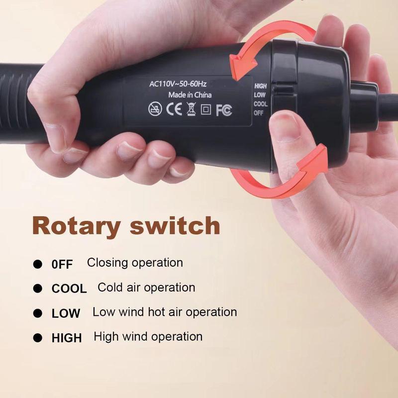 2 in 1 Hair Dryer Brush & Straightener Brush, Hair Dryer and Styler, Negative Ion Blow Dryer Brush, Hot Air Brush Detangles, Dries, Smooths, Reduce Frizz & Static