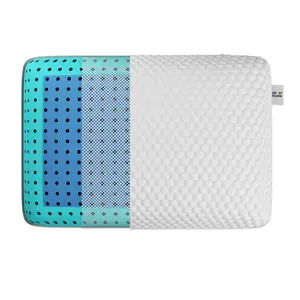 GhostBed Gel Memory Foam Pillow with Cooling Cover and Patented phase-change material