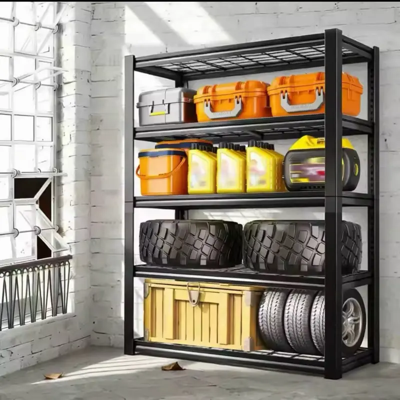 Nnovaroom 72" Adjustable Metal Double-Layer Column Shelving, Commercial-Grade Utility Storage Rack Heavy Duty