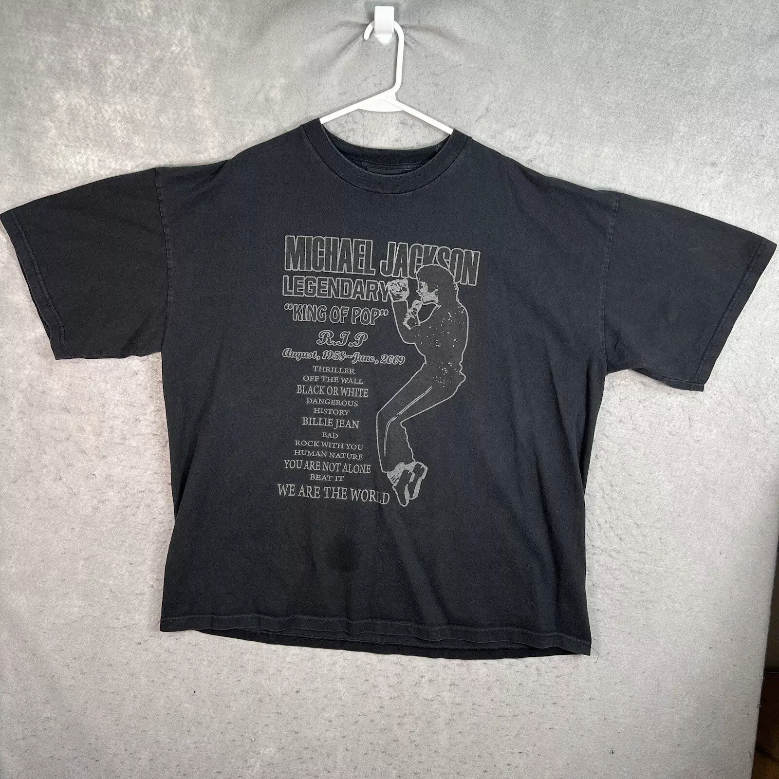 Vintage Y2K 2000s Michael Jackson King Of Pop T Shirt - vintage y2k tshirt Menswear Top