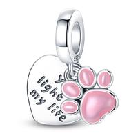 Pink dog paw