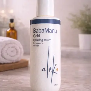 Best Hair Serum for Frizz + Shine | BabaManu Gold Hydrating Serum (Smooth, Silky, Lightweight Finish)