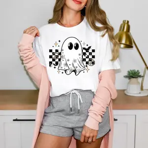 "Daisy Ghost" t-shirt, a cute and playful Halloween shirt